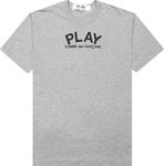 Футболка Comme des Garçons PLAY Small Text T-Shirt 'Grey', серый - фото 2