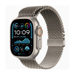 Умные часы Apple Watch Ultra 2, 49 мм, GPS+Cellular, Natural Titanium Case/Natural Titanium Milanese Loop, L - фото