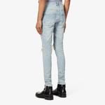 Джинсы стандартного кроя из эластичного денима с рваными коленями Purple Brand, синий - фото 4