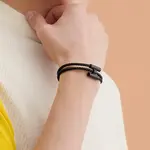 HERMES Кожаный браслет Men's Black - фото 6