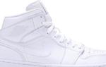 Кроссовки Air Jordan 1 Mid Triple White, белый - фото 2