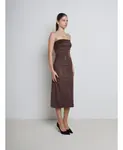 Платье-Бюстье с разрезом Ottod'Ame, коричневый - фото 2