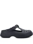 Клоги с пряжками Crocs, черный - фото