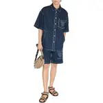 Шорты джинсовые с логотипом GUCCI, синий - фото 6