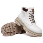 Ботинки Мартин унисекс JIETEGONGYANG, белые на плоской подошве - фото 4