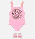 Купальник с изображением медузы Versace, розовый - фото 2