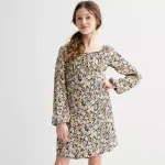 Платье с ленточкой для девочек 7-16 лет Eyeshadow, синий - фото