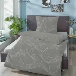 Постельное белье серое 1x 135x200 см + 1x 80x80 см Biberna - фото 2