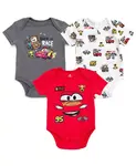 Детские боди для мальчиков Disney: Бэмби, Король Лев, Микки, Минни Маус, Винни Пух, Принцессы, Дамбо (3 шт.) для новорожденных Cars, мультиколор - фото