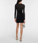 Бархатное мини-платье с вырезом Nensi Dojaka, черный - фото 3