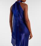 Полупрозрачное платье из органзы Sienna Galvan, Lapis Lazuli - фото 5