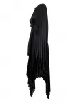 Плиссированное платье-халат A.W.A.K.E. Mode, черный - фото 3