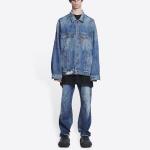 Balenciaga Мужские джинсовые куртки, цвет Blue - фото 3