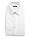 Классическая рубашка Solid с манжетами-бочонками, белая TOM FORD, цвет White - фото
