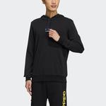 Толстовка Men's adidas neo Favorites Pattern Printing Pullover Black, черный - фото 3