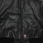 Куртка Supreme x Dickies Hooded Leather Work Jacket, Black - фото 3