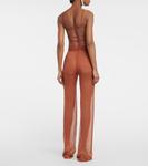 Хлопковый бюстгальтер с вырезом Nensi Dojaka, Brown Chestnut - фото 3