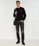 Свитер мужской Hugo с круглым вырезом, черный - фото 2