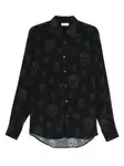 Рубашка с принтом Alexander McQueen, черный - фото