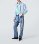 Выцветшие прямые джинсы средней посадки Auralee, Light Indigo - фото 2