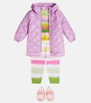 Стеганое пальто Monnalisa, розовый - фото 2