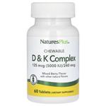 Жевательный комплекс D&K, ягодная смесь, 60 таблеток Naturesplus - фото