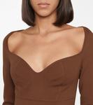 Боди из эластичного трикотажа Zeynep Arçay, коричневый - фото 5