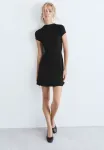 Короткое трикотажное платье Pull&Bear, Black - фото 2