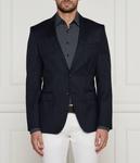 Шерстяная куртка BOSS BLACK elegante H-Huge Slim Fit, темно-синий - фото