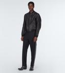 Кожаная куртка-бомбер Prada, черный - фото 2