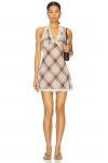 Мини-платье "Stars align" от Lioness, tan plaid - фото