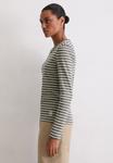 Топ Marc O'Polo CREW NECK STRIPED, Dark Grey - фото 5