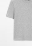 Футболка Massimo Dutti SHORT SLEEVE INTERLOCK WITH CREW NECK, Grey - фото 8
