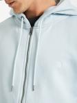 Толстовка с капюшоном на молнии Volcom Single Stone, светло-синий - фото 3