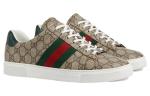 Кроссовки ace sneaker with web 'beige ebony' Gucci, бежевый - фото 3