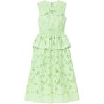 Платье миди с кружевными деталями Self-portrait, зеленый - фото 3