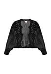 Вязаный кардиган IZIA Boho, черный - фото
