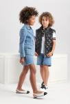 Юбка из денима с монограммой Balmain Kids, Azure-Blue - фото 5