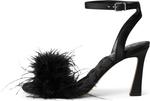 Туфли Vince Camuto Penely Feather High Heel Sandal, Black - фото 4