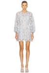 Мини-платье-туника Coco Lace Zimmermann, Powder Blue - фото 2