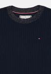 Джемпер Tommy Hilfiger GLITTER MINI CABLE KNIT RELAXED SWEATSHIRT, Dark Night Navy/Dark Blue - фото 3