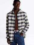 Клетчатая рубашка Tommy Jeans Regular fit Button Up Shirt, черный - фото 2