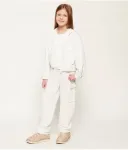 Куртка cropped fit Guess, экрю - фото 2