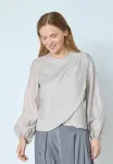 Блузка conny с драпировкой Co'Couture, Mink - фото