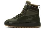 Кроссовки PUMA Suede Series Skateboard Shoes Unisex High-Top Brown Olive - фото