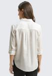 Блуза TOM TAILOR Button-down blouse, White Pinstripe With Lurex/White - фото 3
