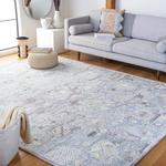 Ковер SAFAVIEH, 275 x 366 см, Glamour Collection, Light Blue & Ivory, ручной работы из вискозы, идеален для помещений с высокой проходимостью в гостиной, спальне (GLM569M) - фото