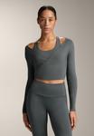 Топ OYSHO BLEND WRAP, Grey - фото 8