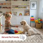 Ковер с медальоном Eira, влагонепроницаемый Nuloom, 153x244 см - фото 5