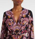 Платье макси сабле с узором пейсли Etro, Print On Black Base - фото 4